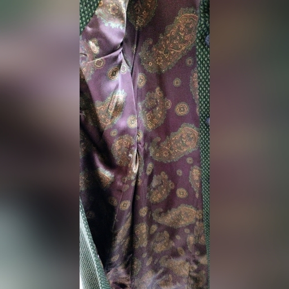 Donna Karan DKNY Green Wool Blend Maxi Coat Long Winter Trench Size 8 - Picture 12 of 14